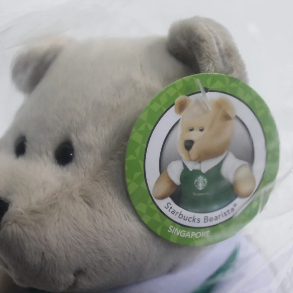 Starbucks Bearista Bear Singapore Green Apron Khaki Pants Plush 10in